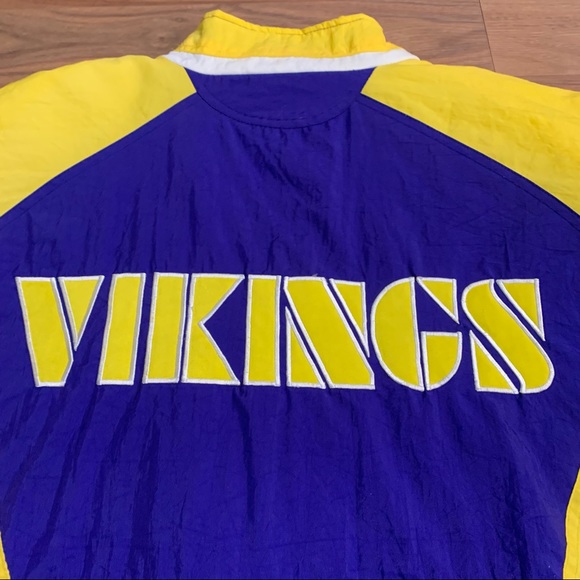 Vintage 90s Minnesota Vikings NFL Football APEX One Sports Jacket Men’s Medium - Picture 5 of 12